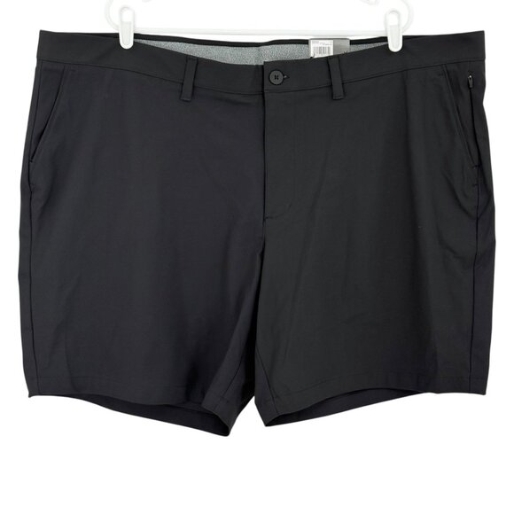 FLX Men's 4-Way Stretch Premium Black Shorts Big Tall Size 50 Inseam 8" NWT - Picture 1 of 10